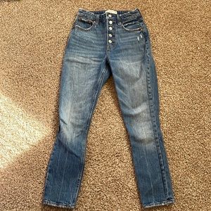 Abercrombie curve love skinny high rise denim jeans